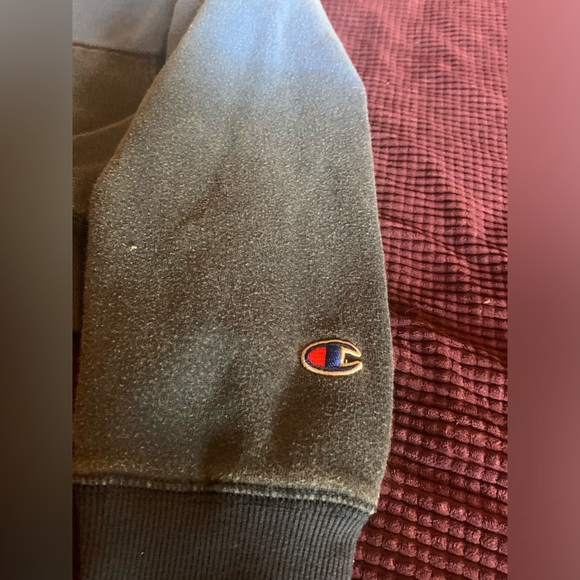 👚2/$15 Champion Pull-Over Hoodie, Blue & Gray Ombré, Size Youth Large - Picture 3 of 8